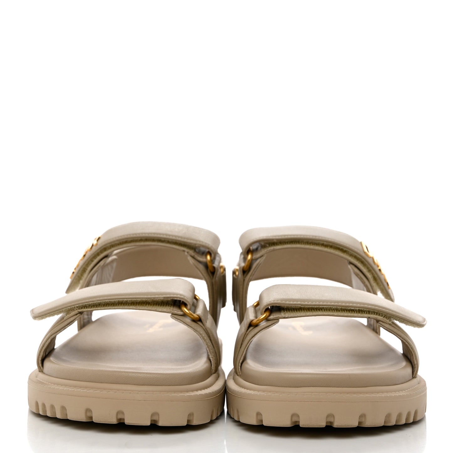 Lambskin Dioract 10mm Sandals 40 Beige