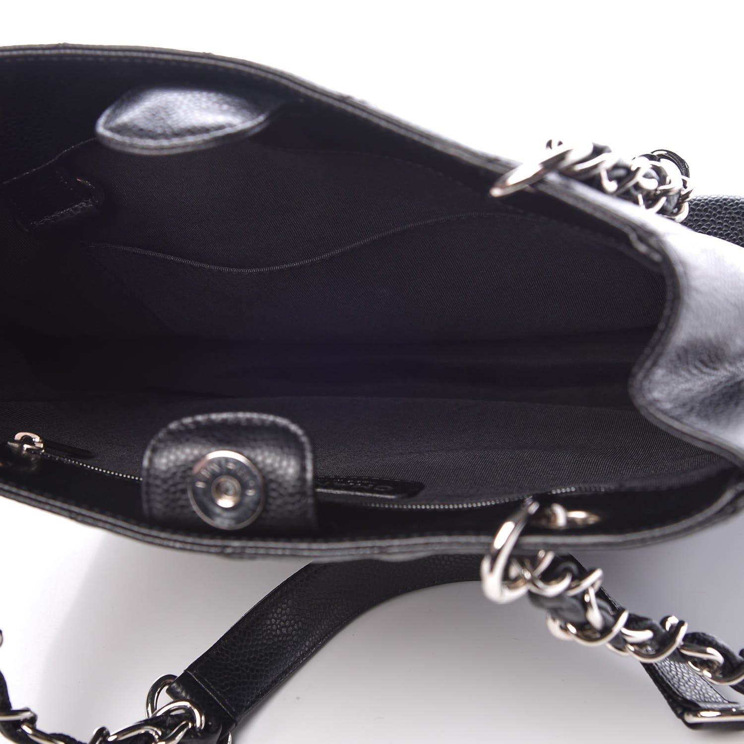 Chanel Caviar Quilted Petit Shopping Tote PST Black 5 of 9