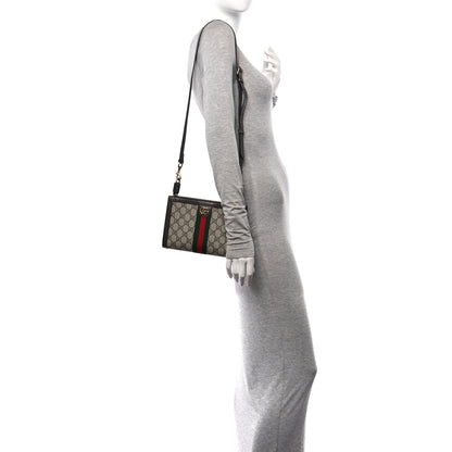 Gucci GG Supreme Monogram Web Small Ophidia Shoulder Bag Brown 2 of 12