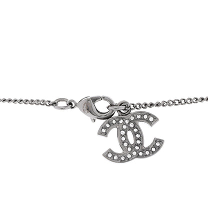 Chanel Crystal Resin CC Star Drop Necklace Silver Blue 5 of 6