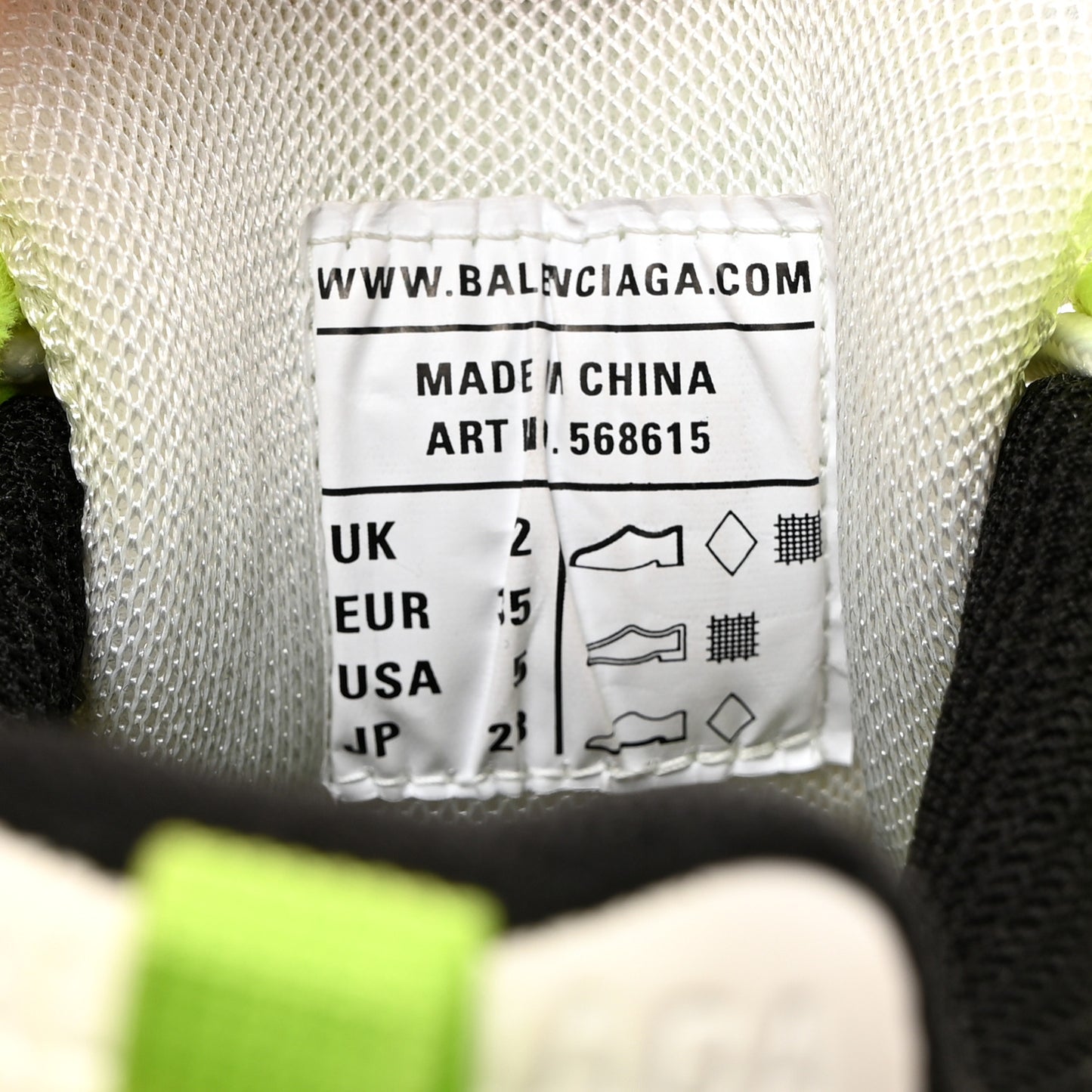 Rubber Mesh Bi-Color Womens Track.2 Open Sneakers 35 White Fluo Yellow