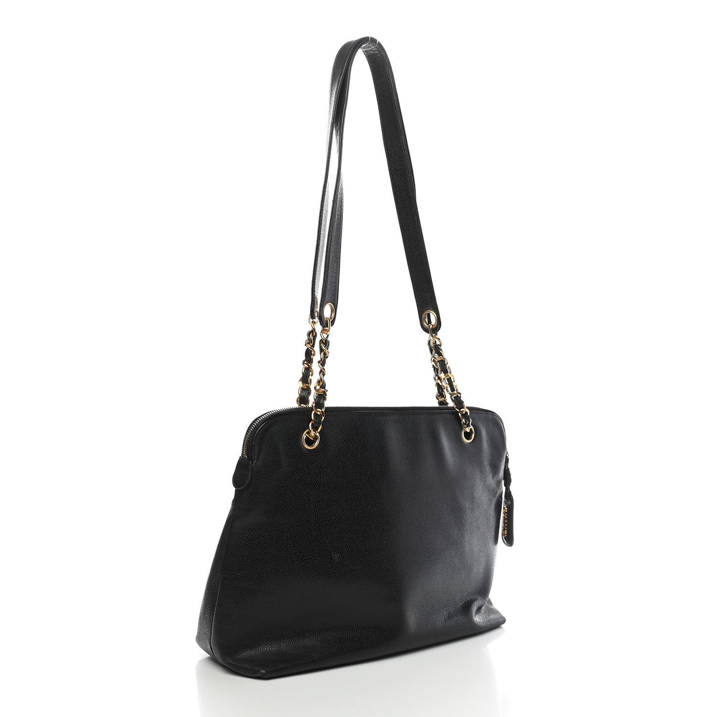 Caviar Flap Shoulder Bag Black