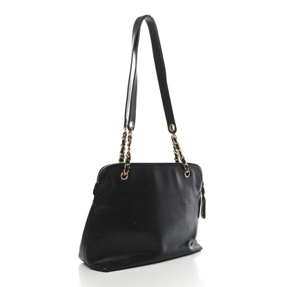 Chanel Caviar Flap Shoulder Bag Black 2 of 8