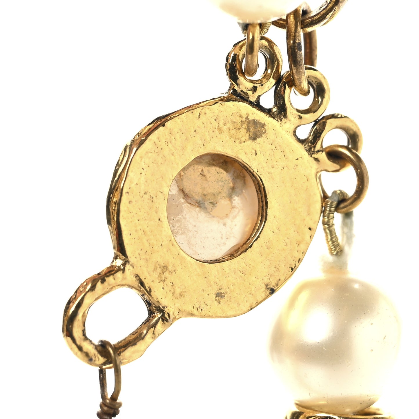 Pearl Chain Choker Necklace Gold