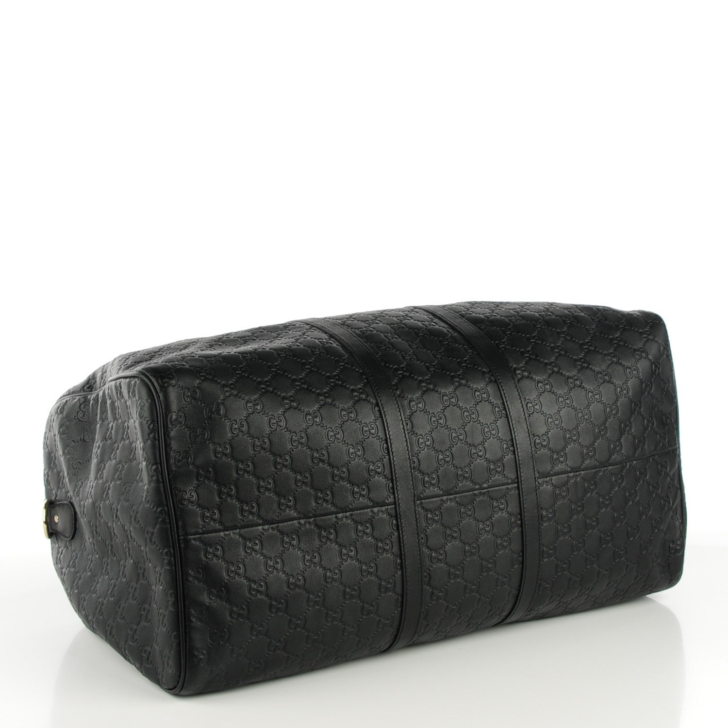 Gucci Guccissima Large Carry On Duffle Black 4 of 7
