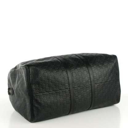 Gucci Guccissima Large Carry On Duffle Black 4 of 7