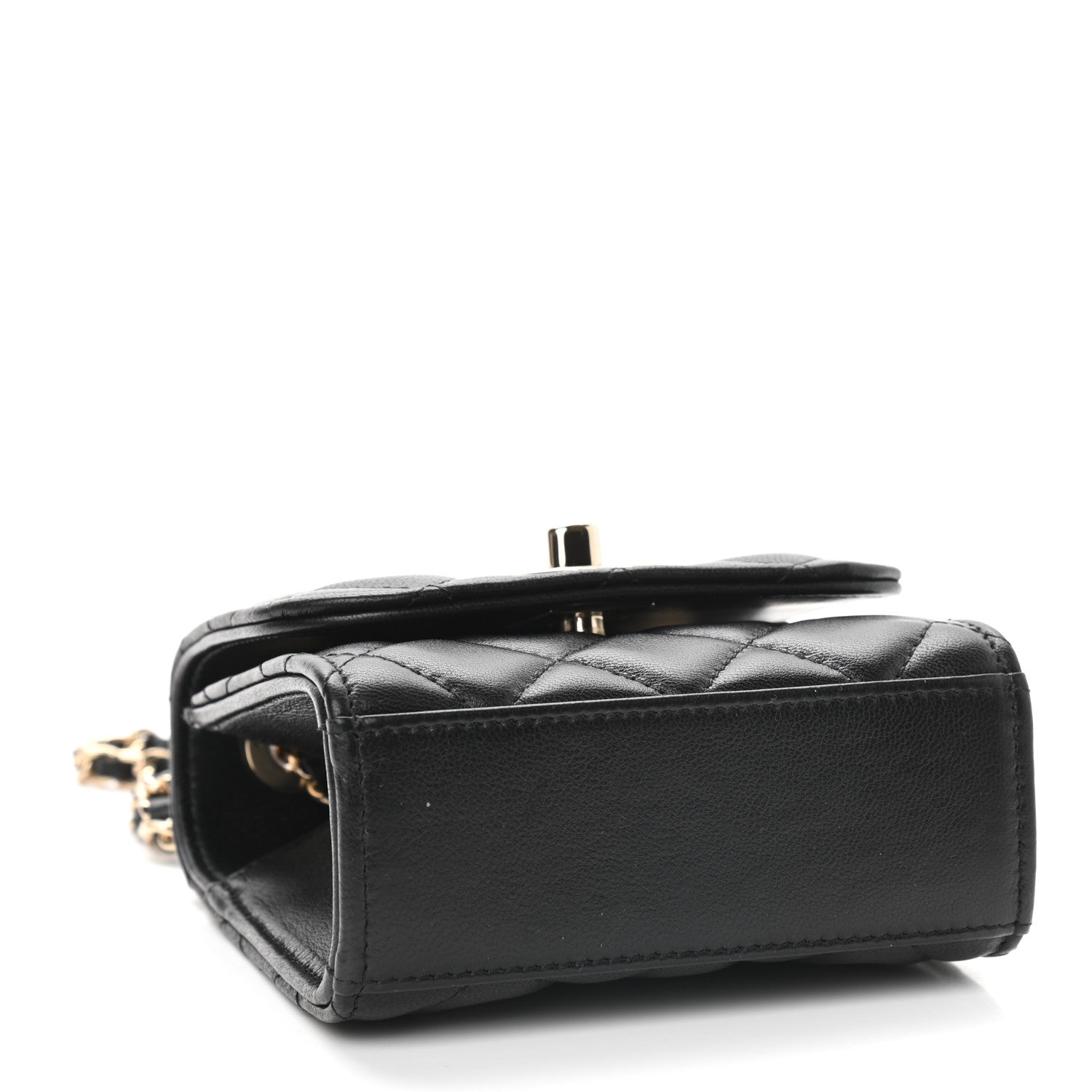 Chanel Lambskin Quilted Mini Trendy CC Chain Wallet Black 4 of 9