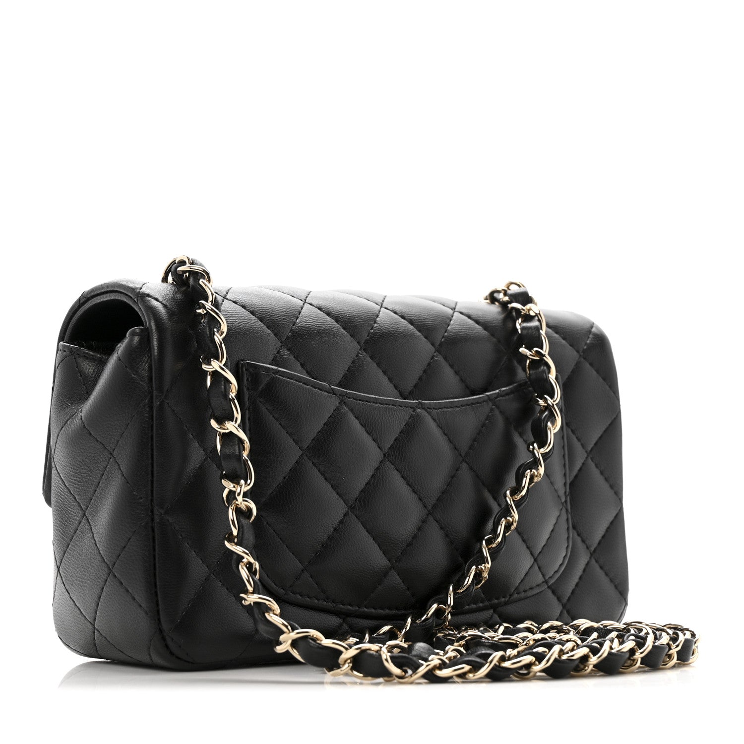 Chanel Lambskin Quilted Mini Rectangular Flap Black 3 of 11