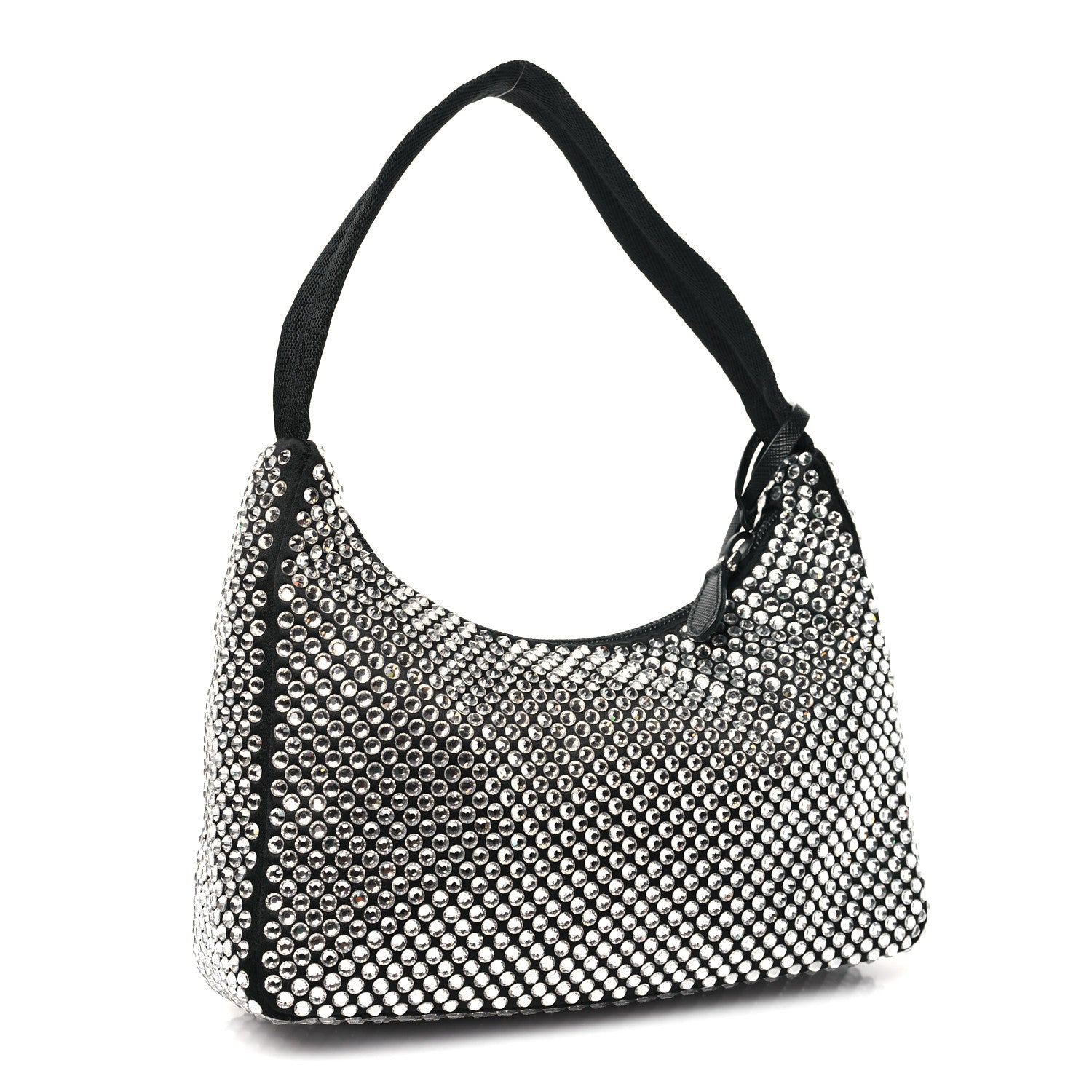 Prada Satin Crystal Mini Re-Edition 2000 Bag Cristal 3 of 9