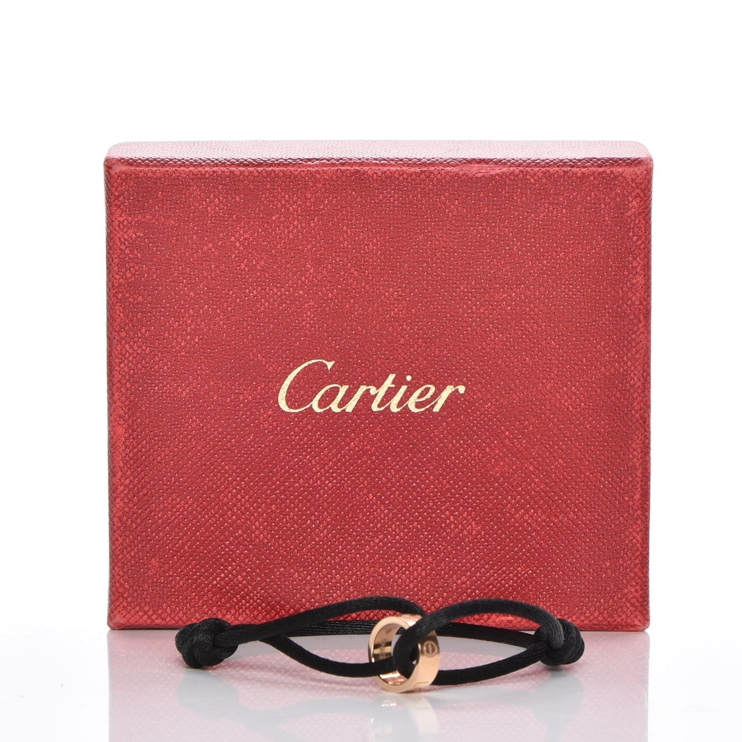 18K Yellow Gold Diamond Charity LOVE Adjustable Cord Bracelet Black
