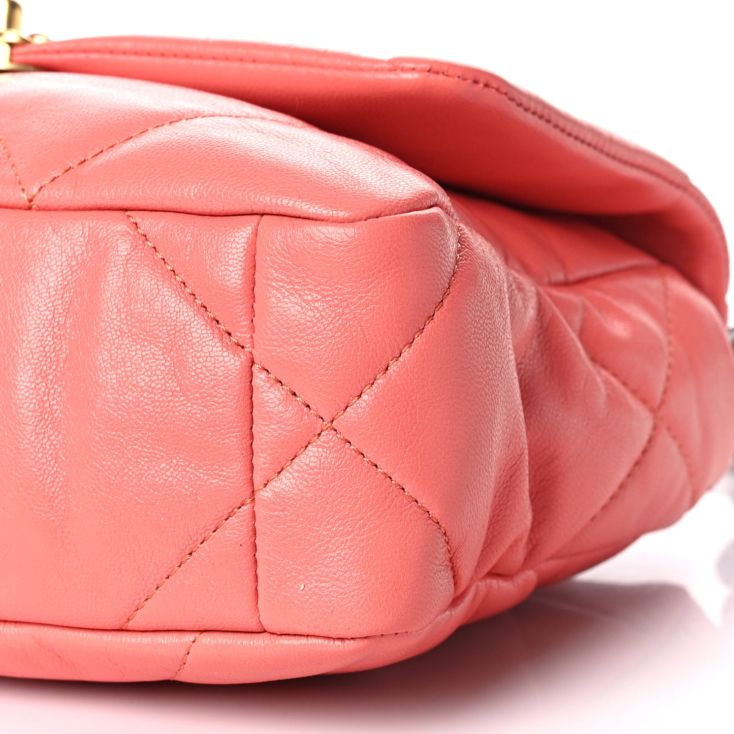 Goatskin Quilted Medium Chanel 19 Flap Pink