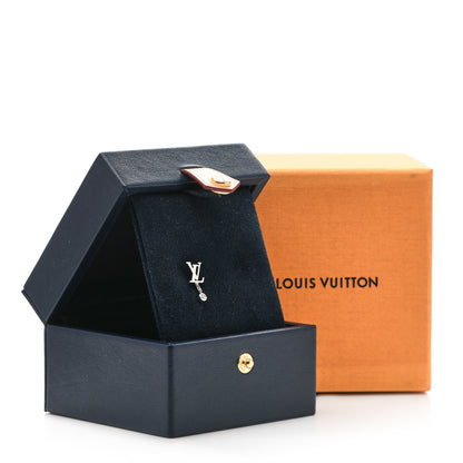 Louis Vuitton 18K White Gold Diamond Idylle Blossom LV Stud Single Earring 5 of 5