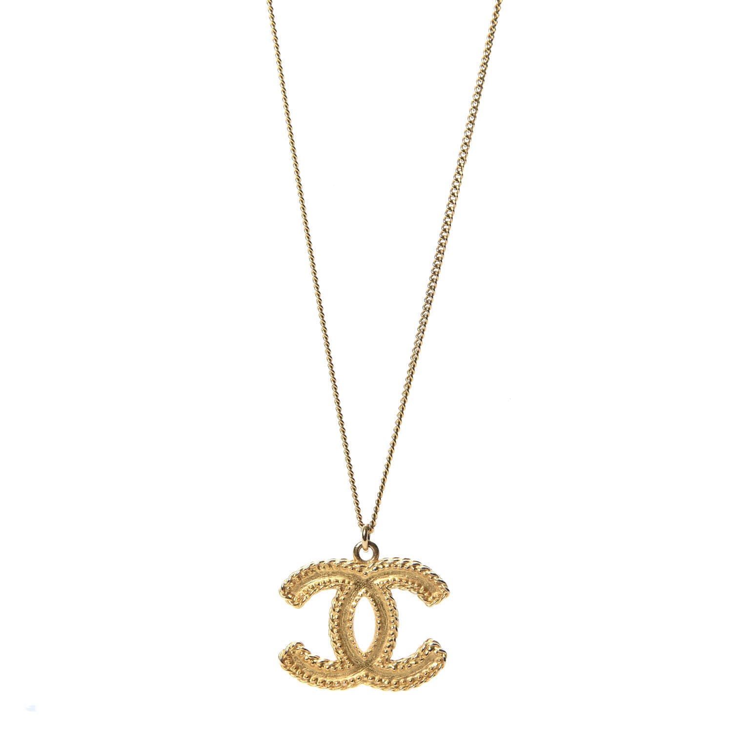 Chanel Metal CC Necklace Matte Gold 1 of 4