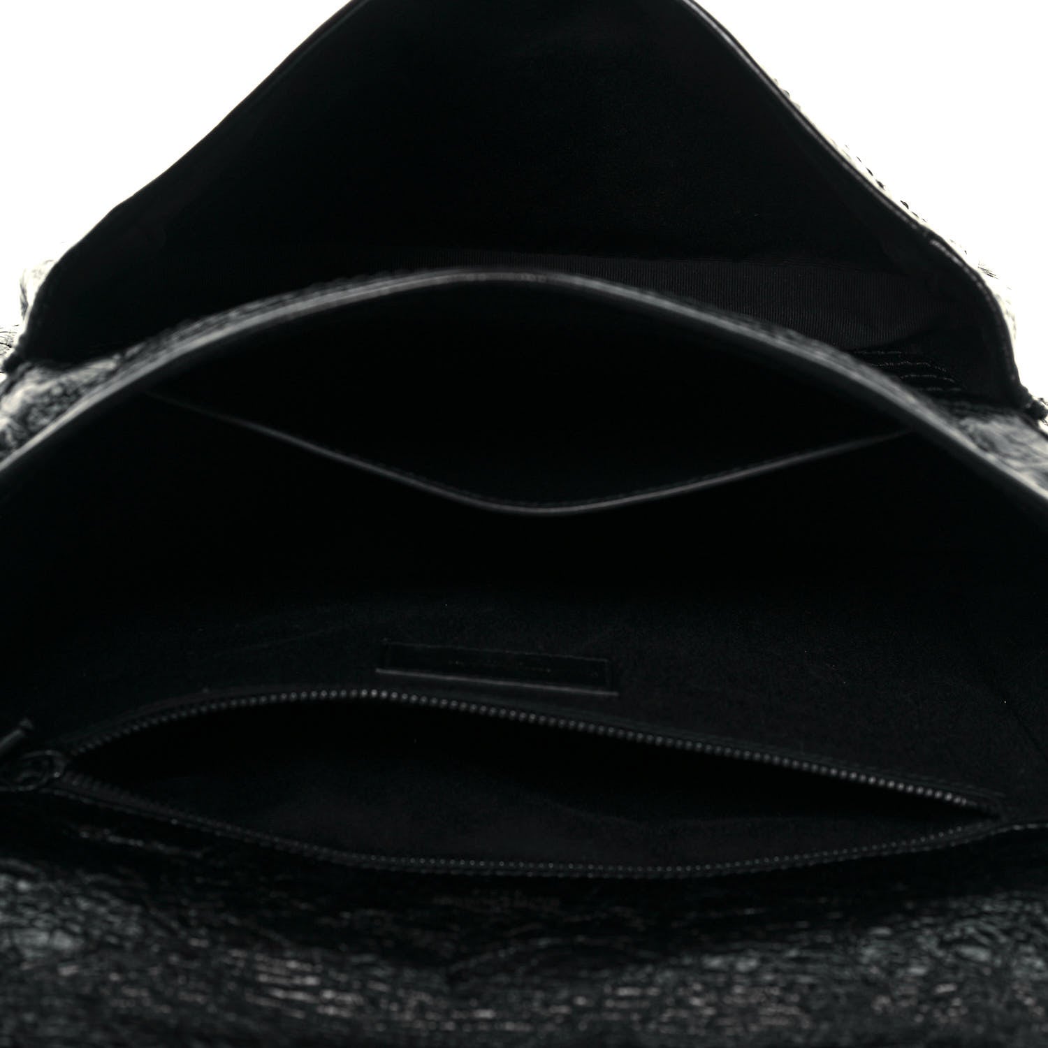 Saint Laurent Crinkled Calfskin Matelasse Monogram Medium Niki Chain Satchel Black 4 of 12