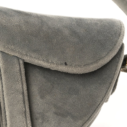 Christian Dior Velvet Crystal Mini Saddle Bag Grey 10 of 10