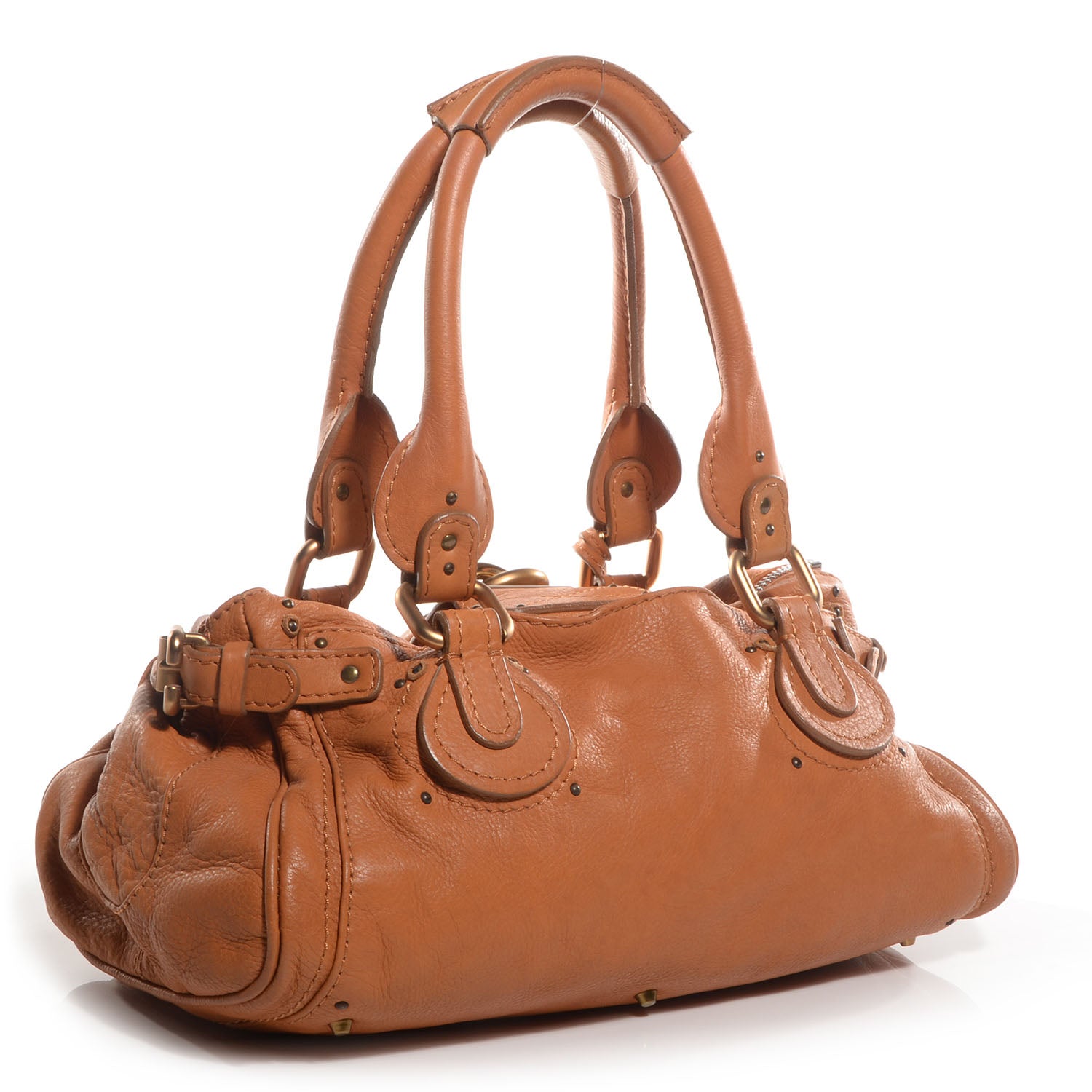 Chloe Leather Medium Paddington Satchel Tan 3 of 8