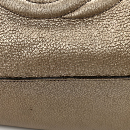 Gucci Metallic Pebbled Calfskin Medium Soho Chain Shoulder Bag Golden Beige 19 of 20