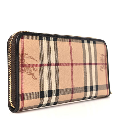 Burberry Haymarket Check Large Ziggy Zip Around Wallet Chocolate 3 of 6