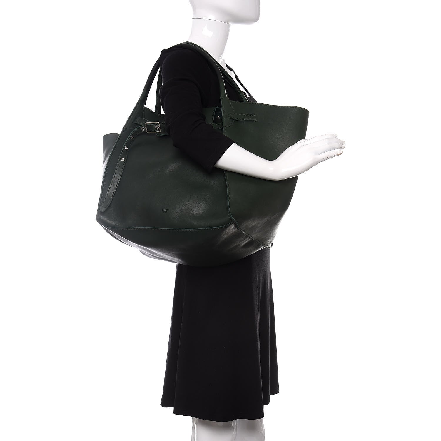 Celine Smooth Calfskin Medium Big Bag Dark Green 2 of 10