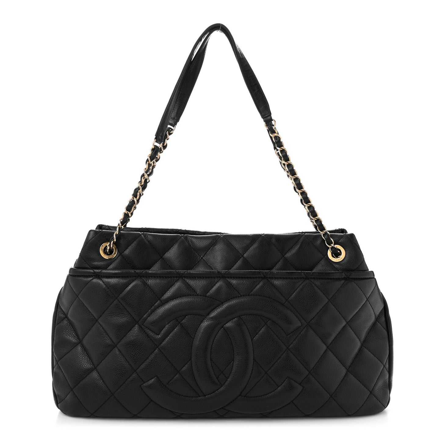 Caviar Quilted Timeless CC Soft Tote Black