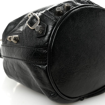 Balenciaga Agneau Arena Le Cagole Bucket Bag XS Black 9 of 10