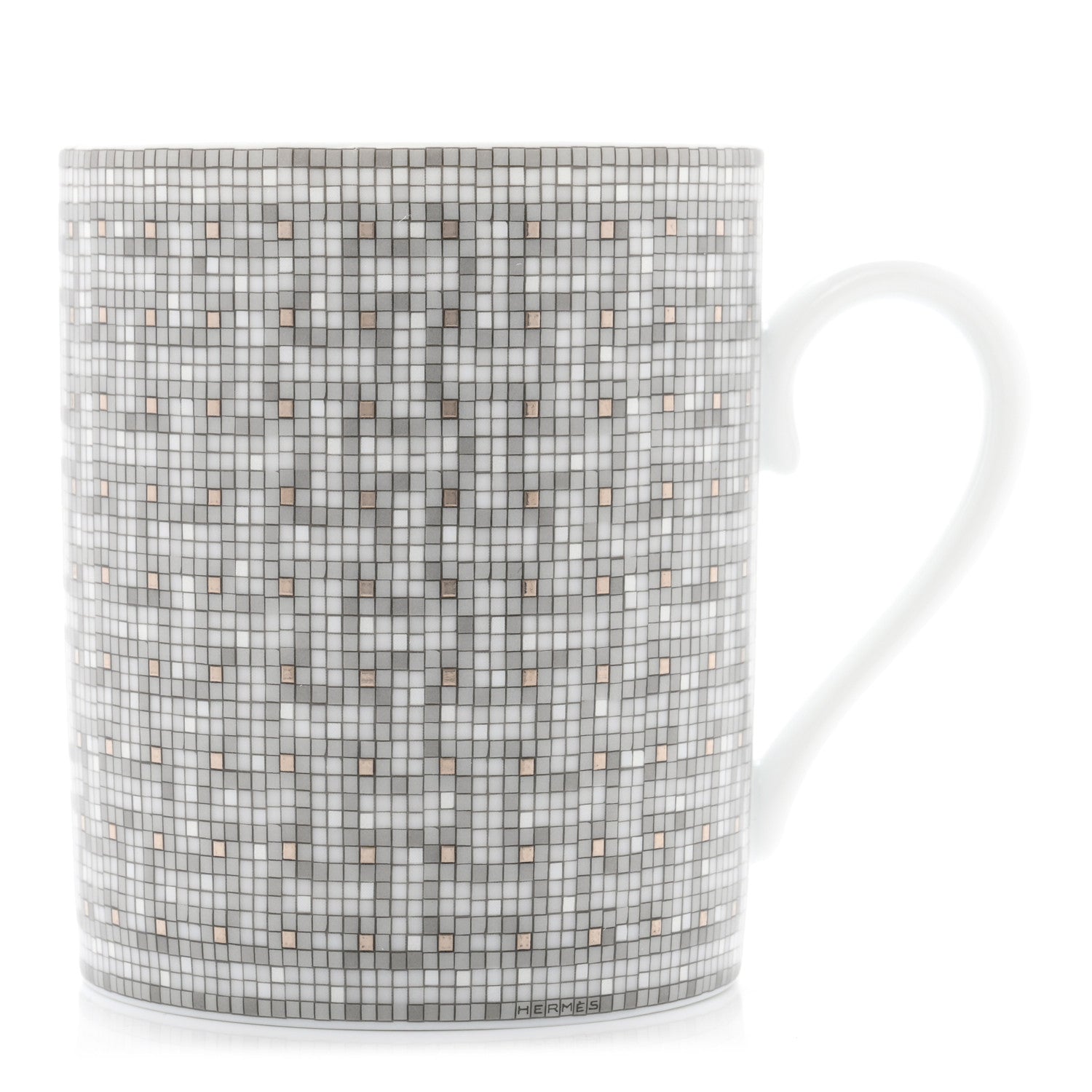 Hermes Porcelain Mosaique au 24 Mug Platinum 1 of 8