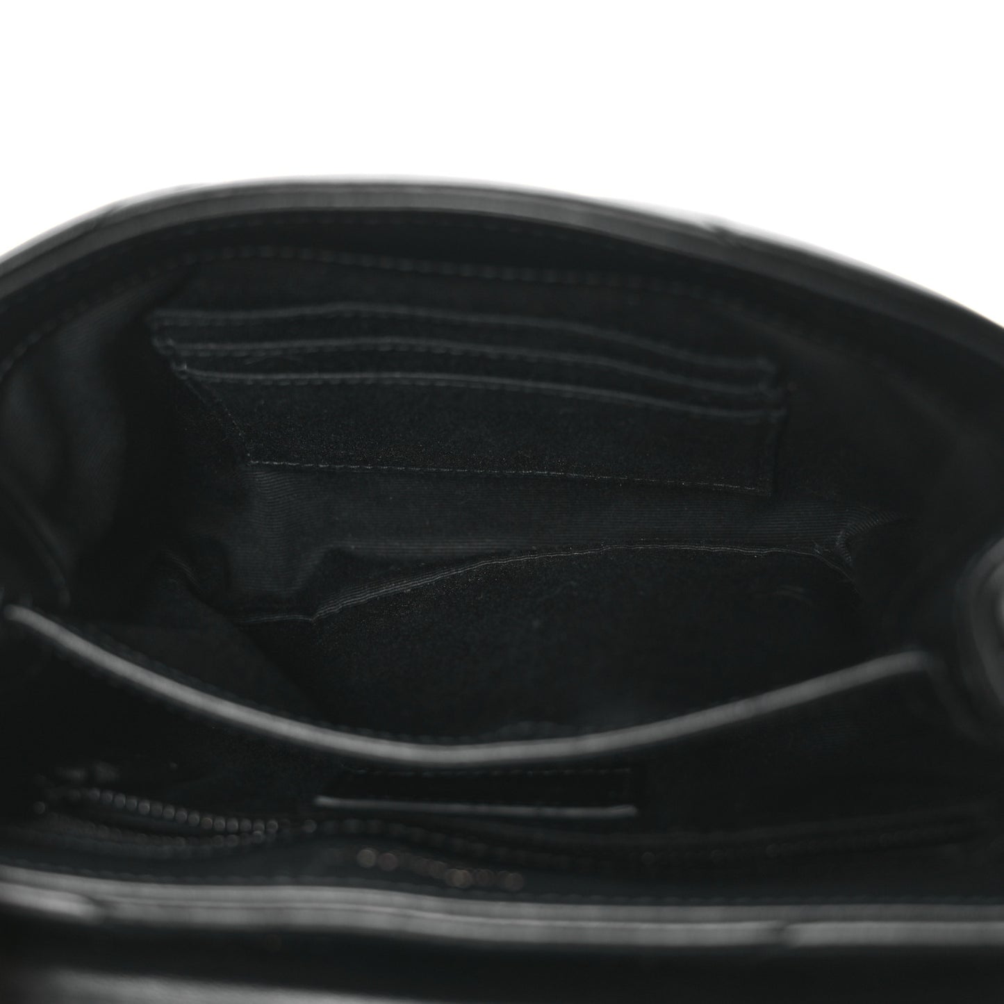 Calfskin Y Quilted Monogram Monochrome Toy Loulou Crossbody Bag Black