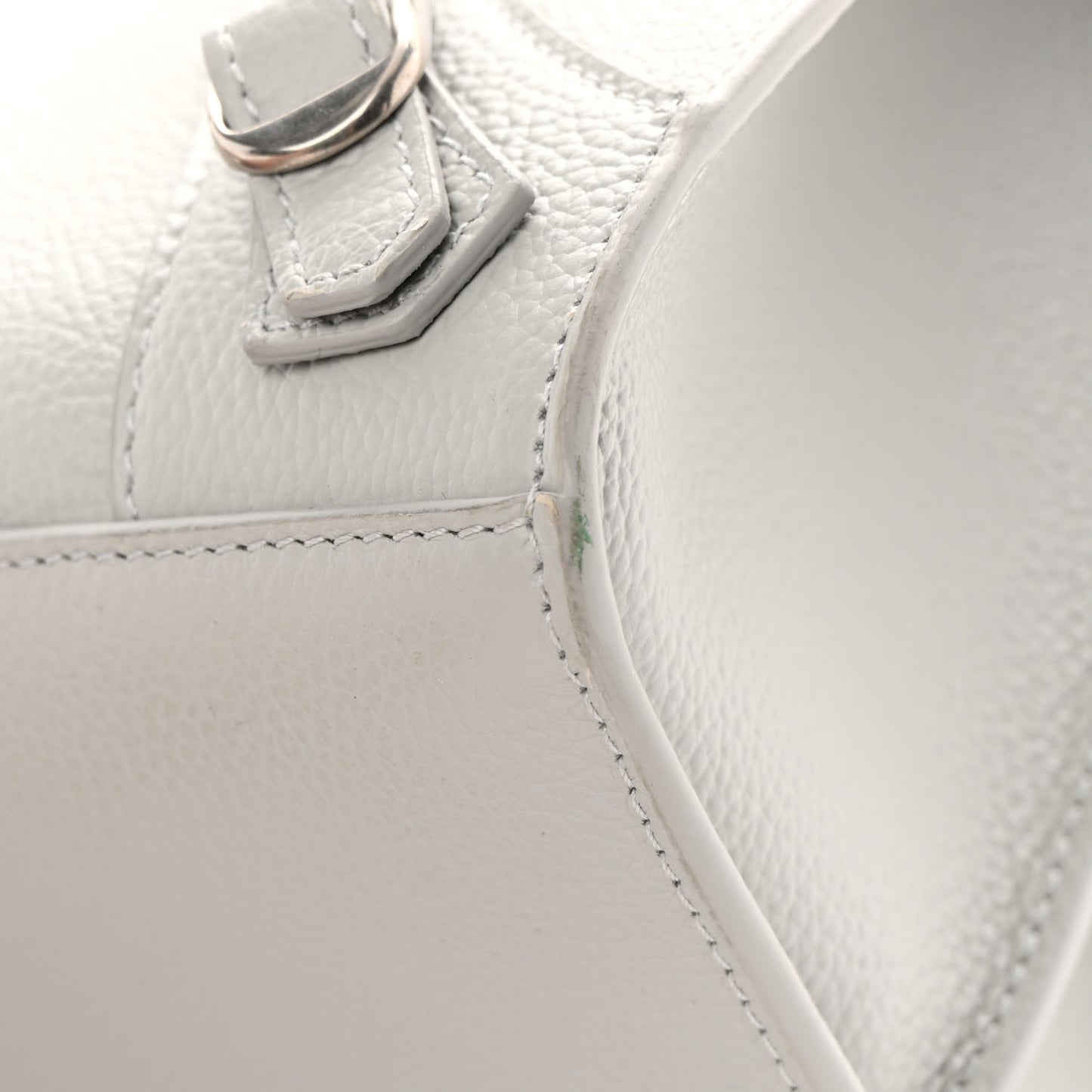 Grained Calfskin Silver Hardware Neo Classic City Light Grey