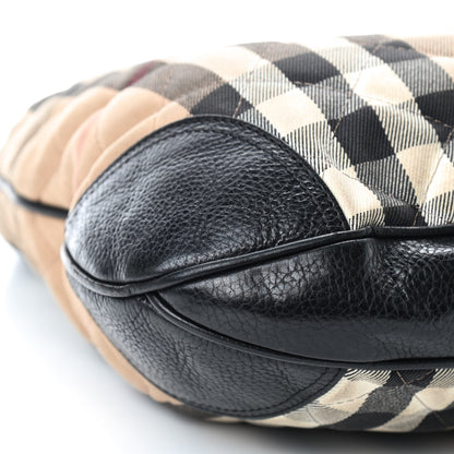 Burberry House Check Quilted Brook Hobo Black 6 of 11