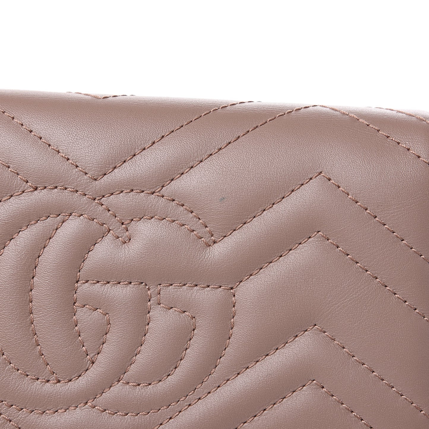 Calfskin Matelasse GG Marmont Continental Wallet Porcelain Rose