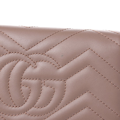 Gucci Calfskin Matelasse GG Marmont Continental Wallet Porcelain Rose 11 of 11