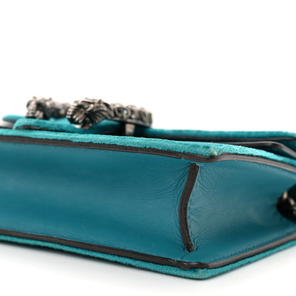 Gucci Velvet Super Mini Dionysus Shoulder Bag Pavone Cyan 9 of 13