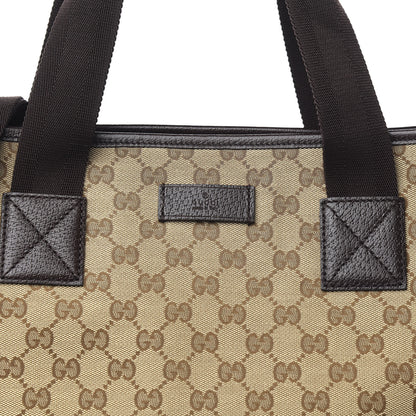 Gucci GG Monogram Medium Web Handle Vertical Tote Brown 9 of 9