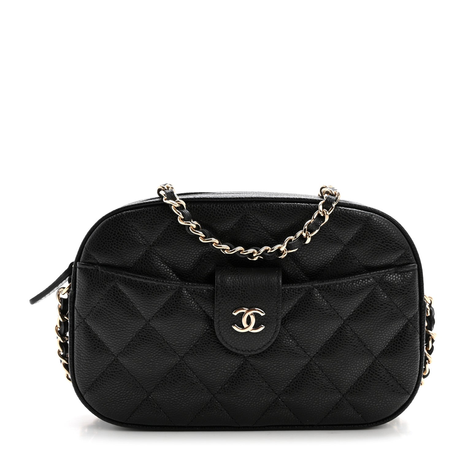 Chanel Caviar Quilted Chain Camera Bag Black 1 of 12
