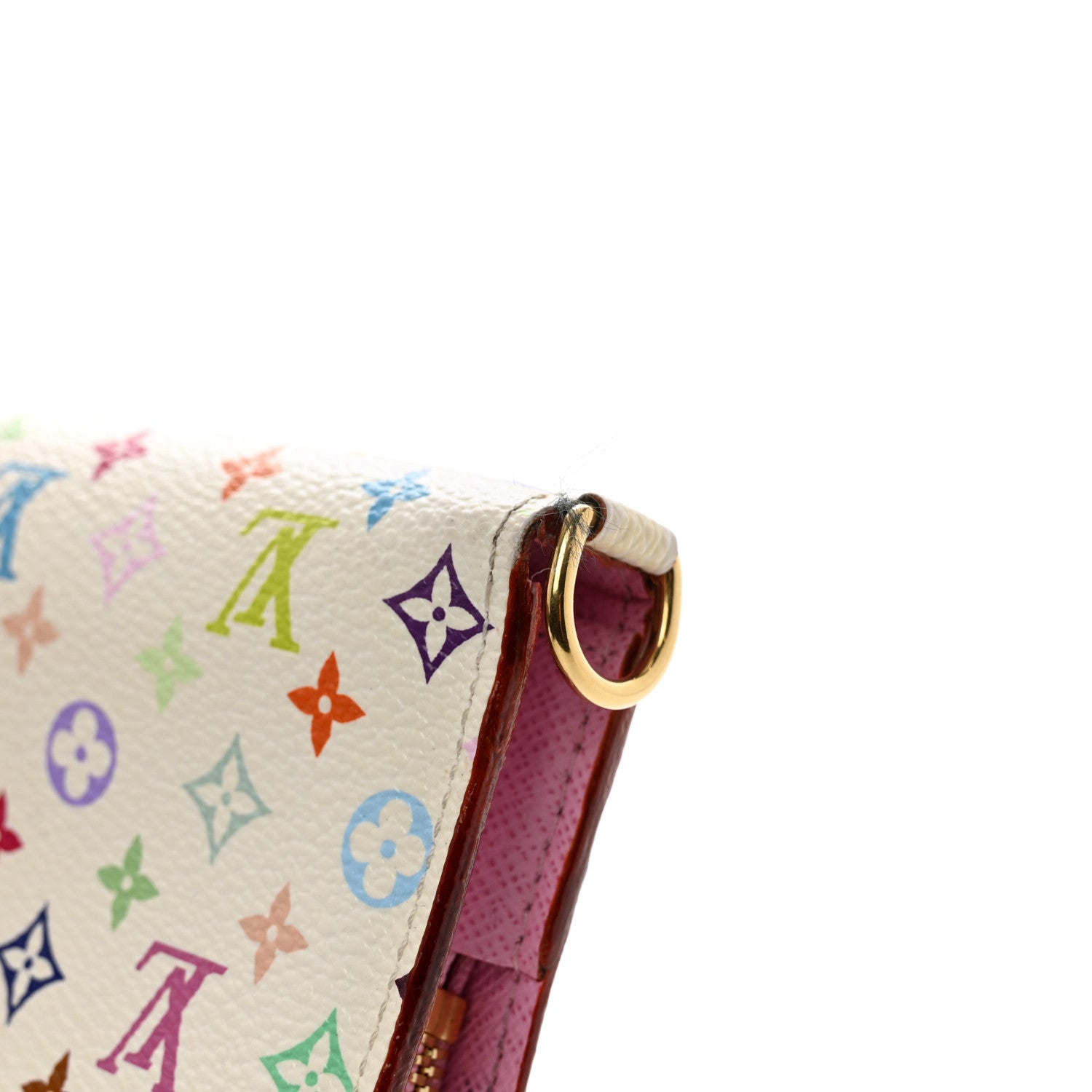 Louis Vuitton Monogram Multicolor Insolite Wallet White Litchi 7 of 8