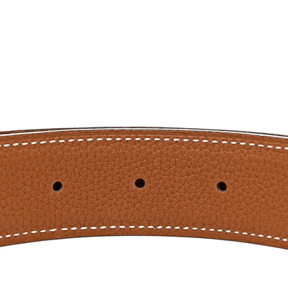 Hermes Box Togo 32mm Belt Strap 95 38 Black Gold 3 of 6