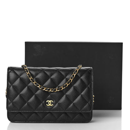 Chanel Caviar Quilted Wallet On Chain WOC Black 10 of 10