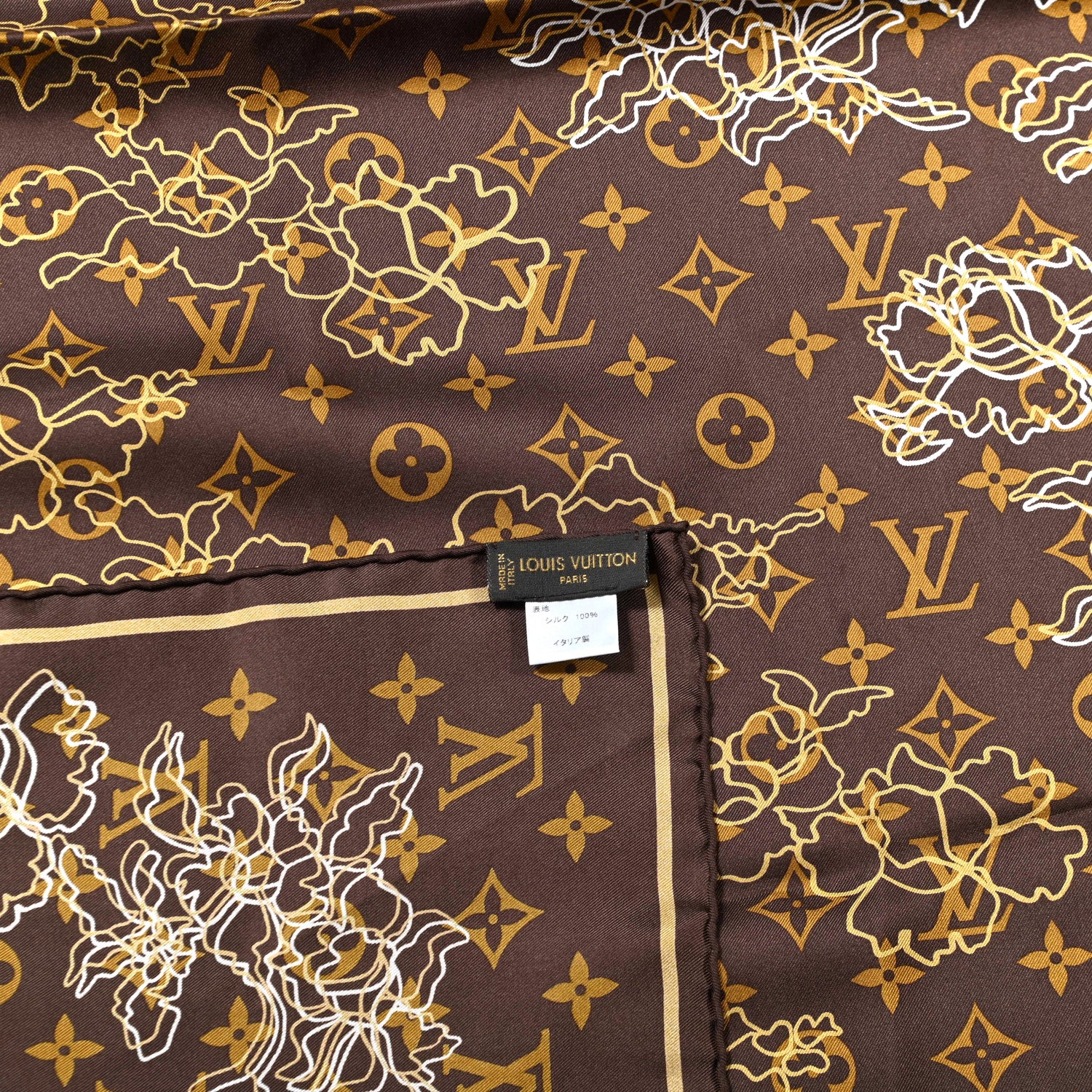 Louis Vuitton Silk Monogram Dentelle Scarf 2 of 4