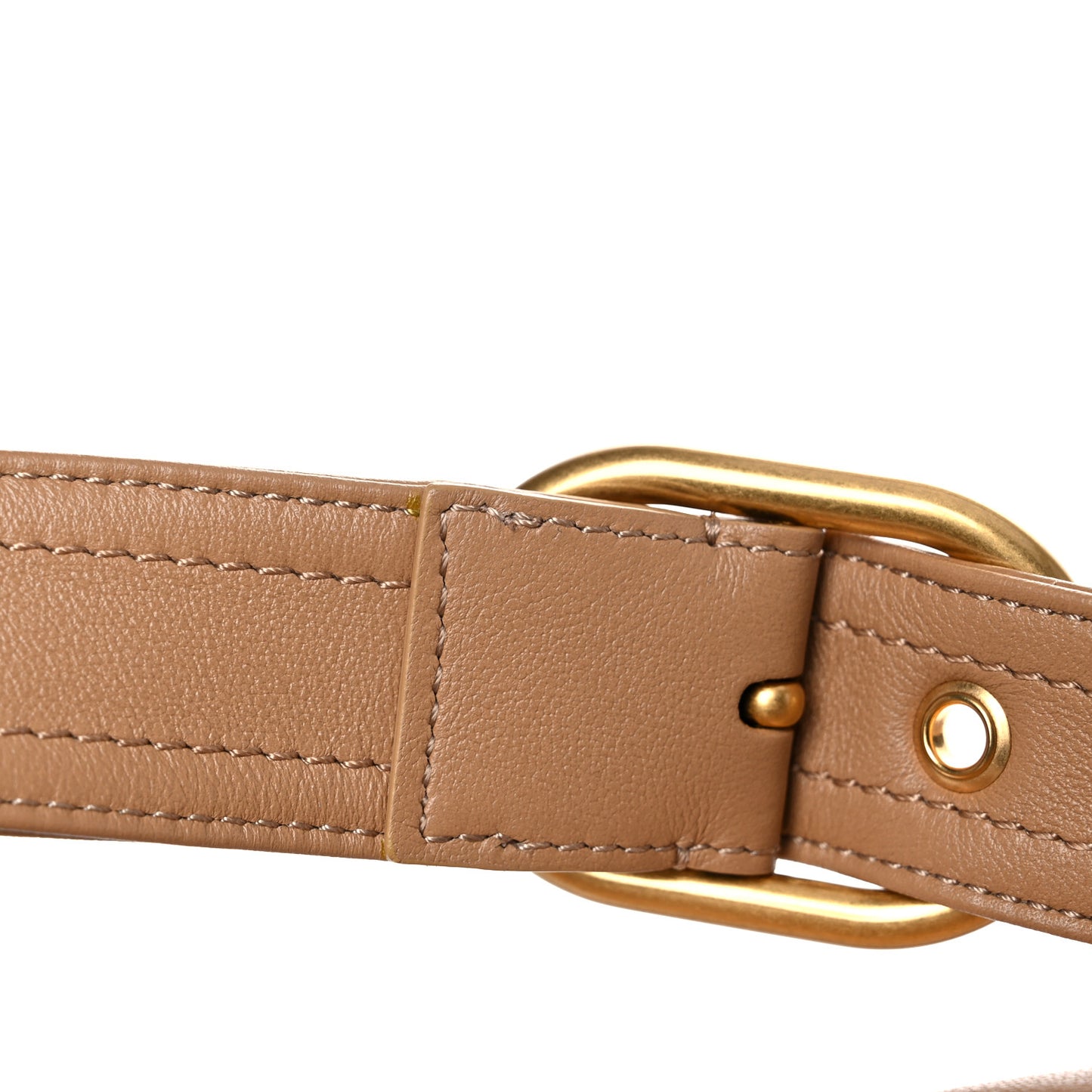 Calfskin Stitched Easy Mood Flap Beige