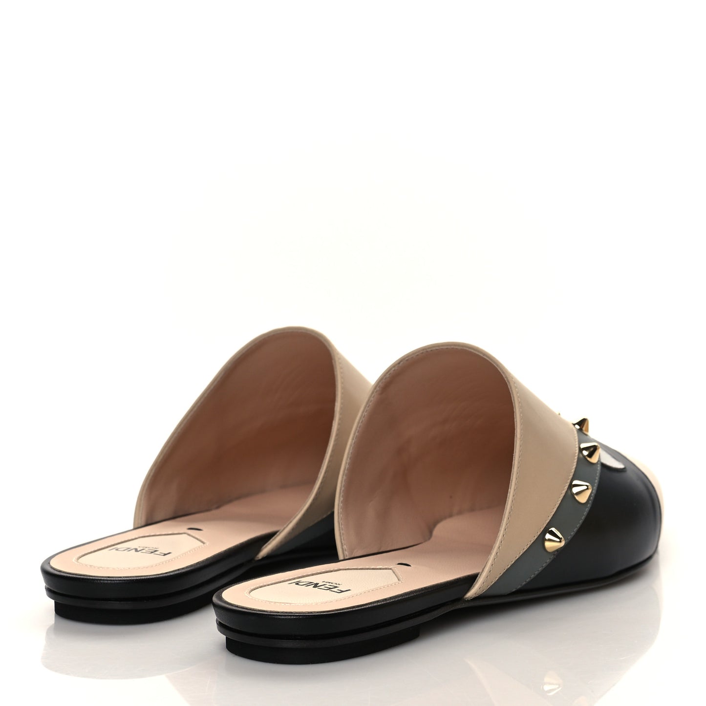 Vitello Sabot Monster Face Mules 37 Camelia