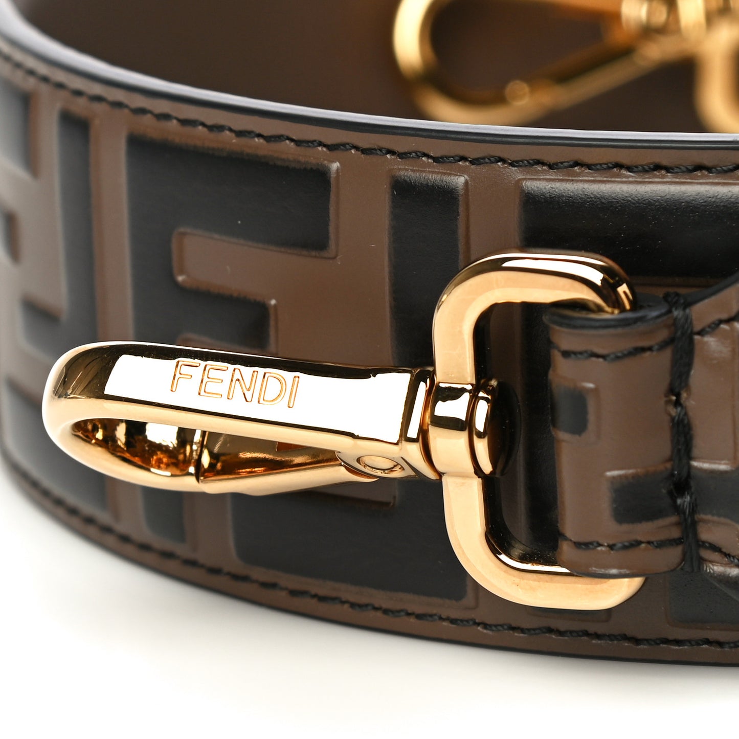 Vitello Century Bi-Color FF 1974 Embossed Strap You Maya Black