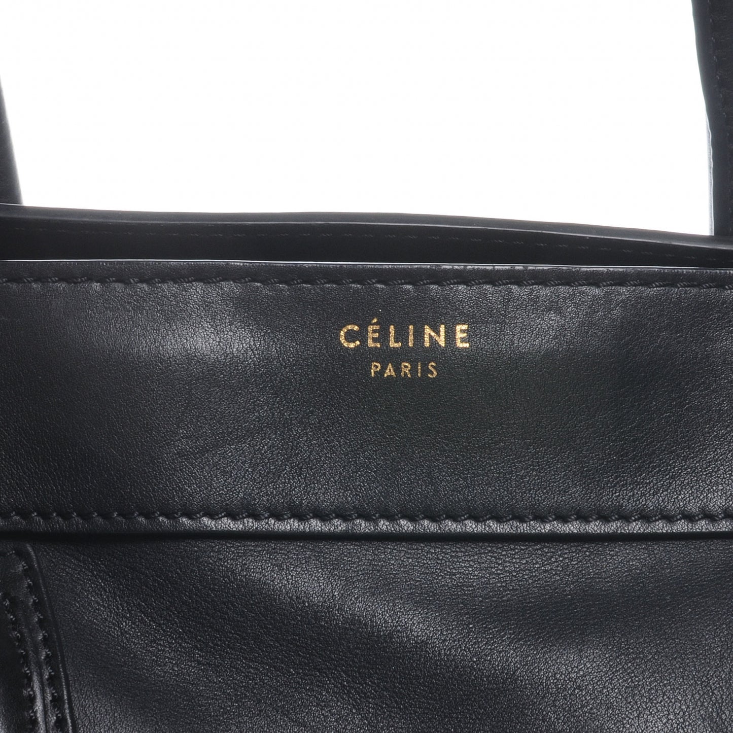 Smooth Calfskin Shoulder Luggage Black