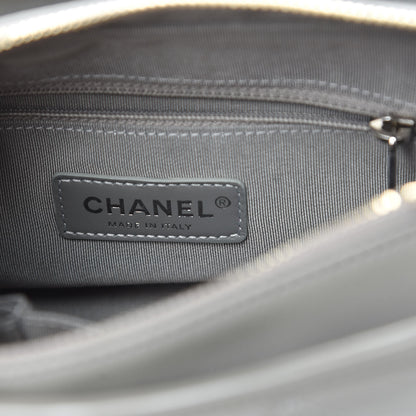 Chanel Aged Calfskin Quilted Small Gabrielle Hobo Grey 6 of 12