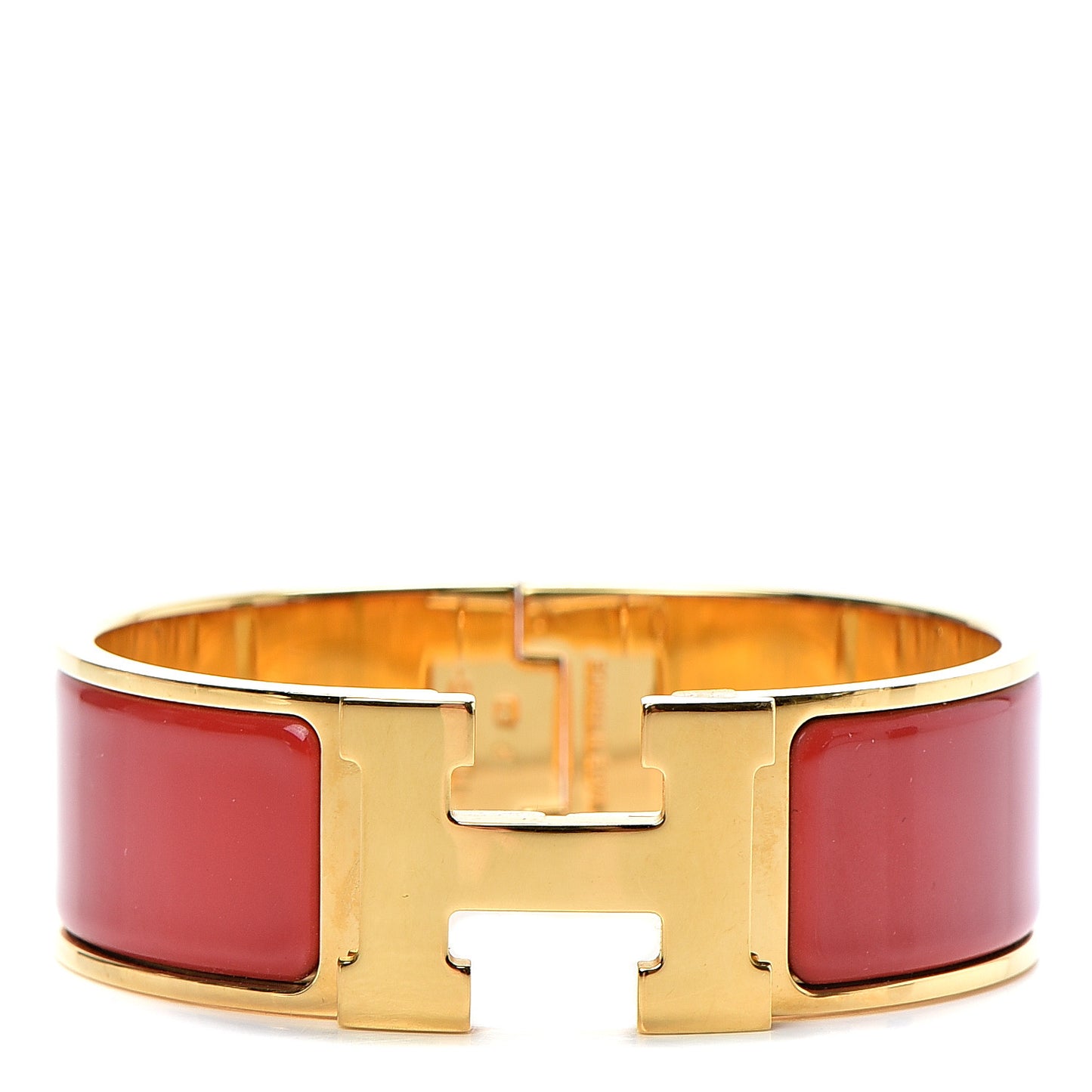 Enamel Wide Clic Clac H Bracelet PM Red