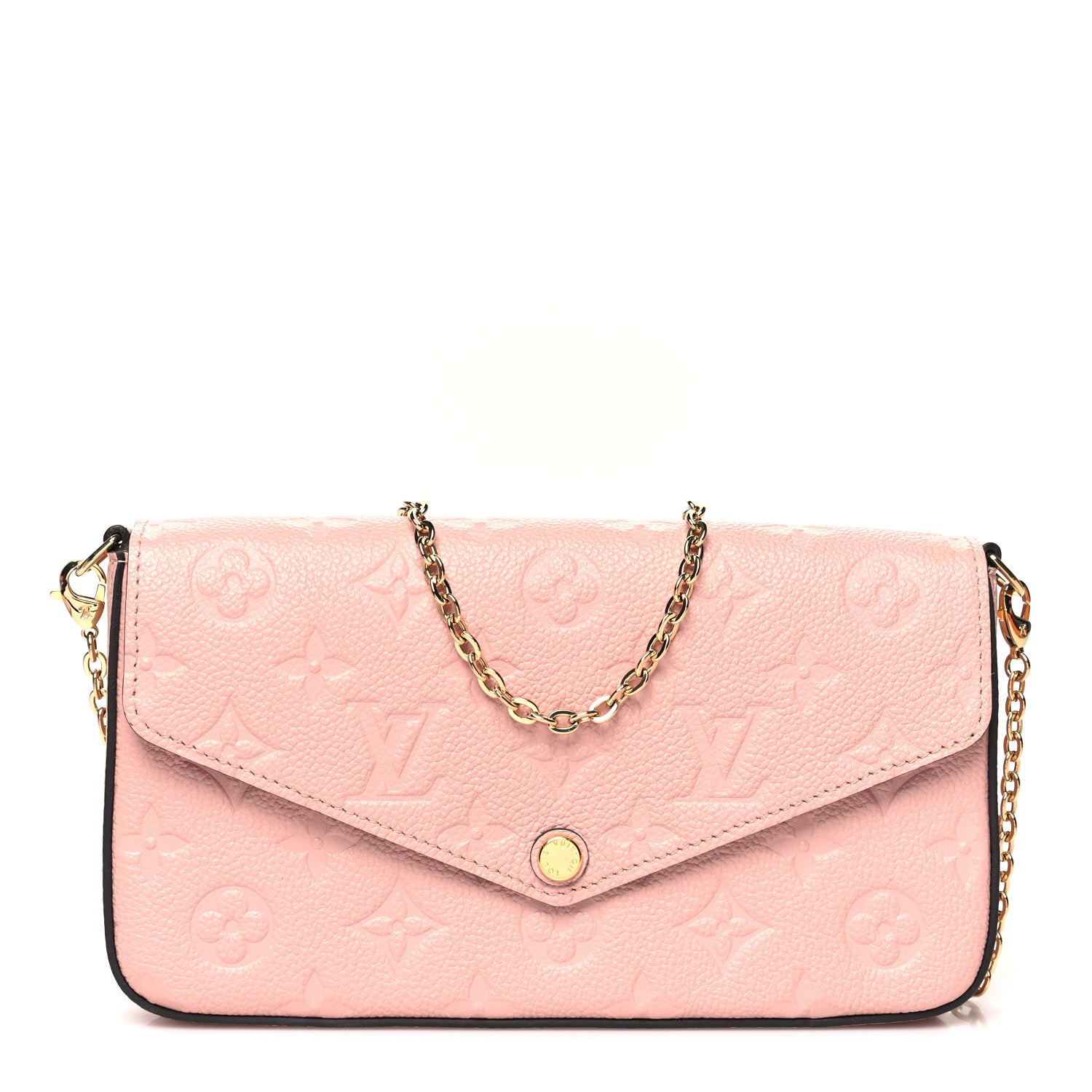 Louis Vuitton Empreinte Pochette Felicie Chain Wallet Rose Poudre 3 of 13