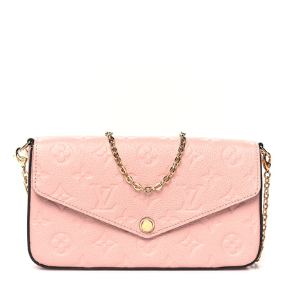Louis Vuitton Empreinte Pochette Felicie Chain Wallet Rose Poudre 3 of 13