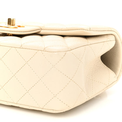 Chanel Caviar Quilted Mini Top Handle Rectangular Flap Beige 10 of 11