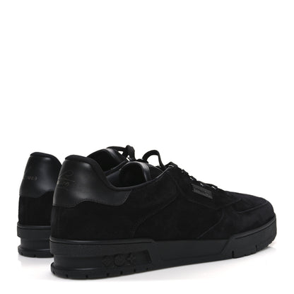Louis Vuitton Suede Mens LV Trainer Sneakers 8 Black 5 of 10
