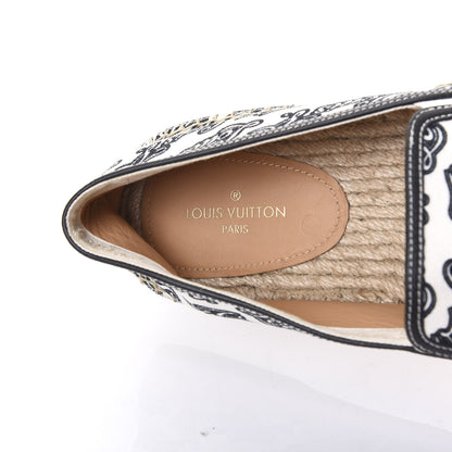 Louis Vuitton Canvas Mens Bidart Espadrilles 8 White Blue 7 of 8