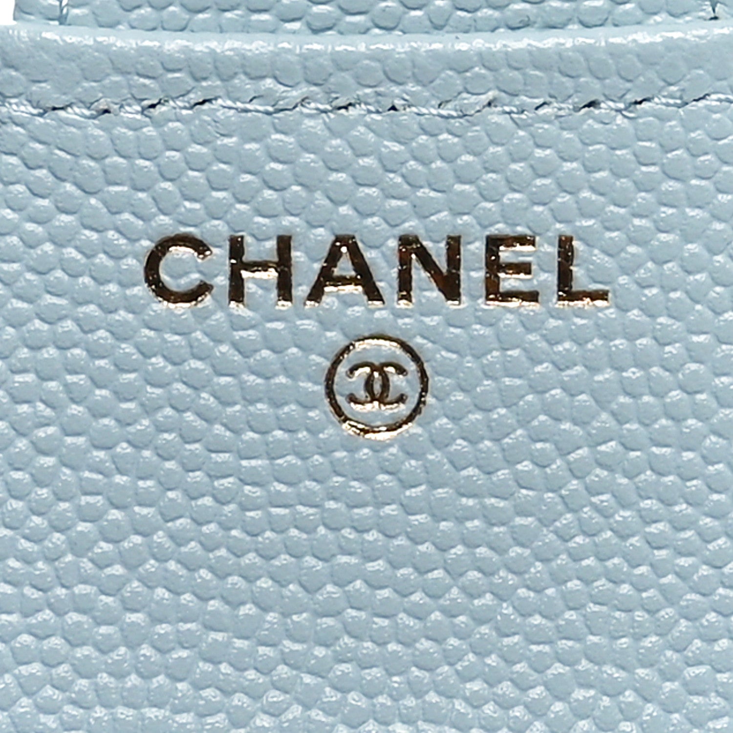 Chanel Caviar Quilted Compact Flap Wallet Light Blue 6 of 9